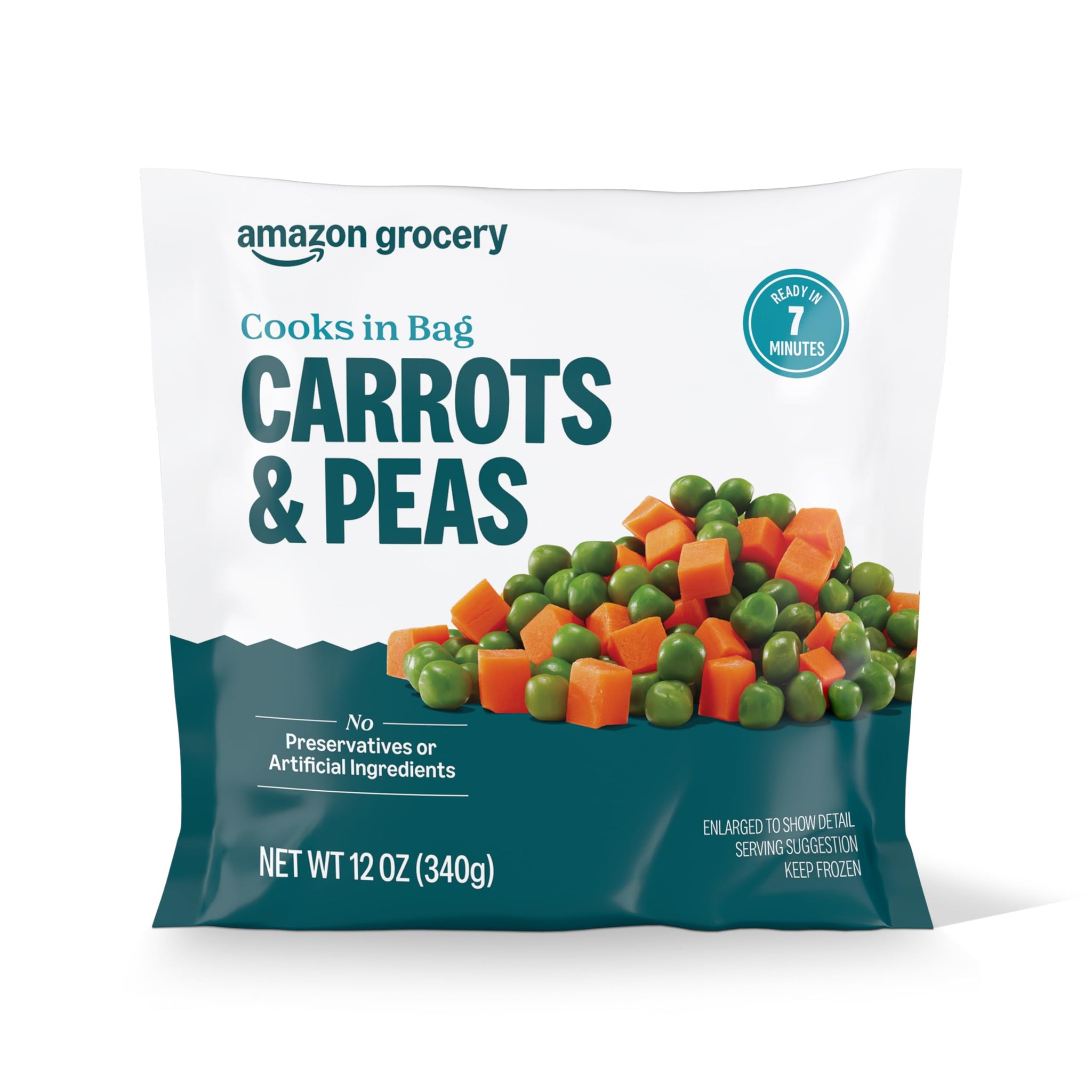 Amazon Grocery, Peas & Carrots, 12 Oz, Frozen