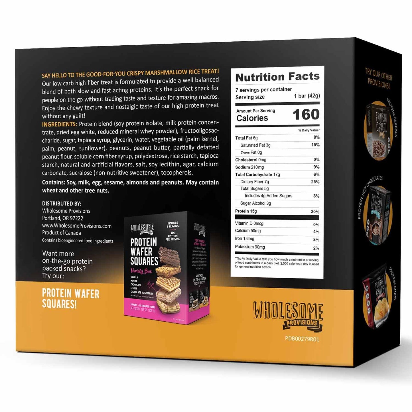 Protein Crispy Rice Treats, 15g Protein, 3g-7g Net Carbs, Variety Pack, Low Carb, Fluffy, Soft, Chewy, Gluten Free, High Fiber, Keto-Friendly