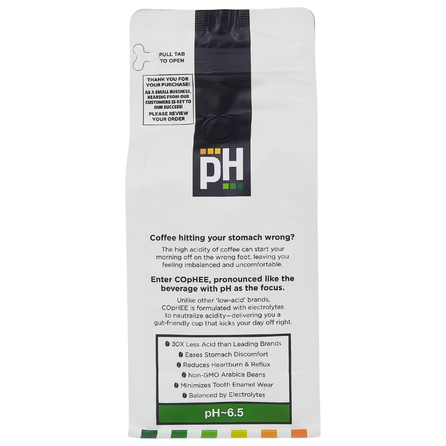 Low Acid Coffee - Medium Roast Ground - Smooth 100% Arabica, Non-GMO - pH Balanced Coffee for Sensitive Stomachs, Acid Reflux, GERD & Heartburn Relief