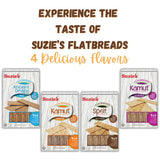 Suzie's Spelt Multi-seed Flatbread Crackers| Pack of 12 | Low-Fat & Vegan, Kosher, Whoelgrain | Healthy Snack Option | 4.6 oz each