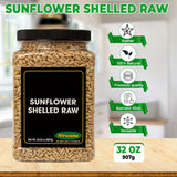 Sunflower Seeds Shelled Raw -Jar - Pantry Staple for Snacking and Recipes
