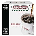 Krispy Kreme Doughnuts Smooth House Roast Single Serve Keurig Certified Recyclable K-Cup pods for Keurig brewers, 30 Count'