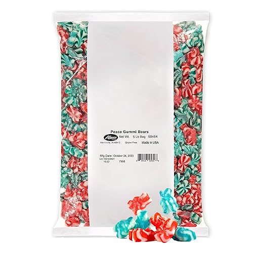 Albanese World's Best Gummies, Peace Gummi Bears, 5lbs of Candy