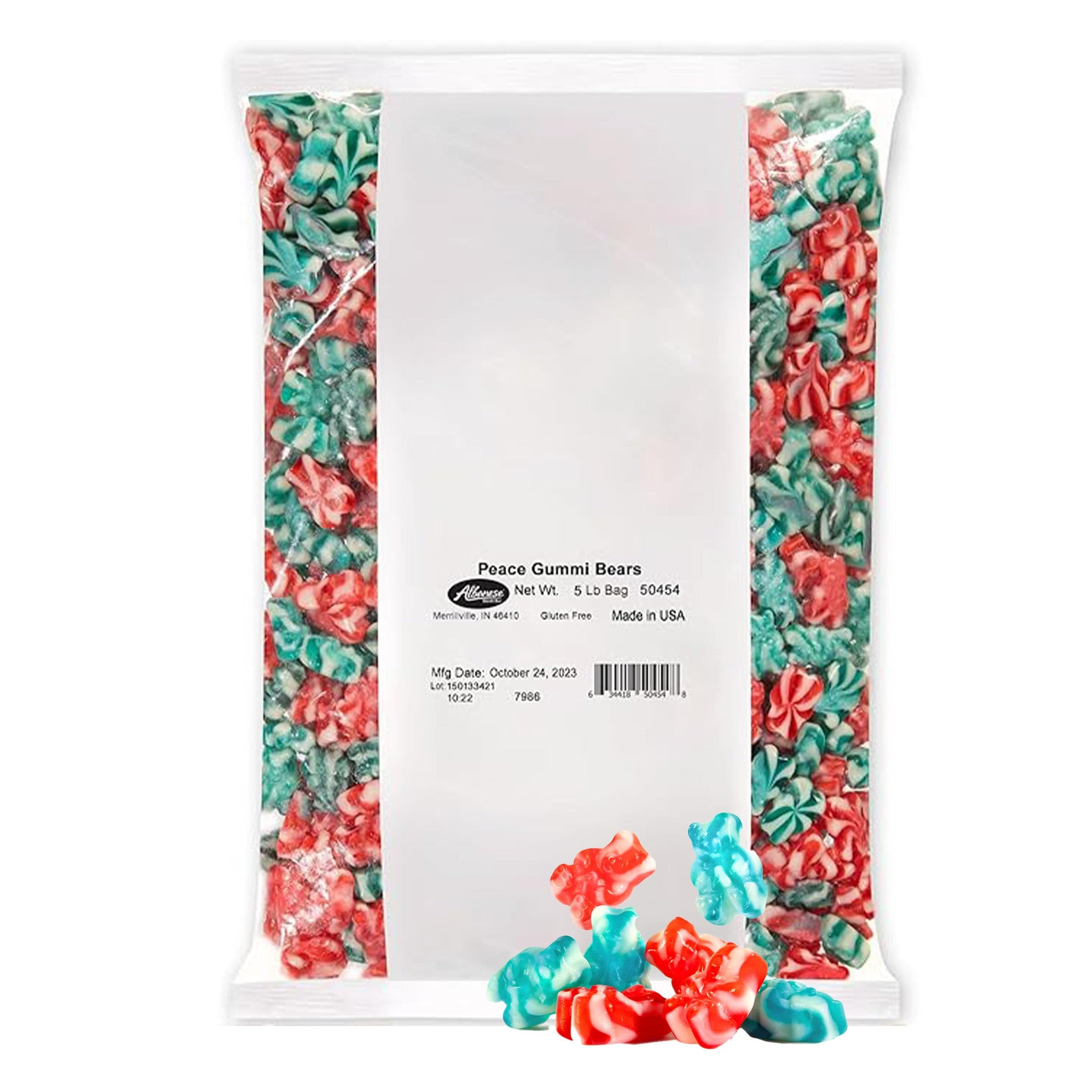 Albanese World's Best Gummies, Peace Gummi Bears, 5lbs of Candy