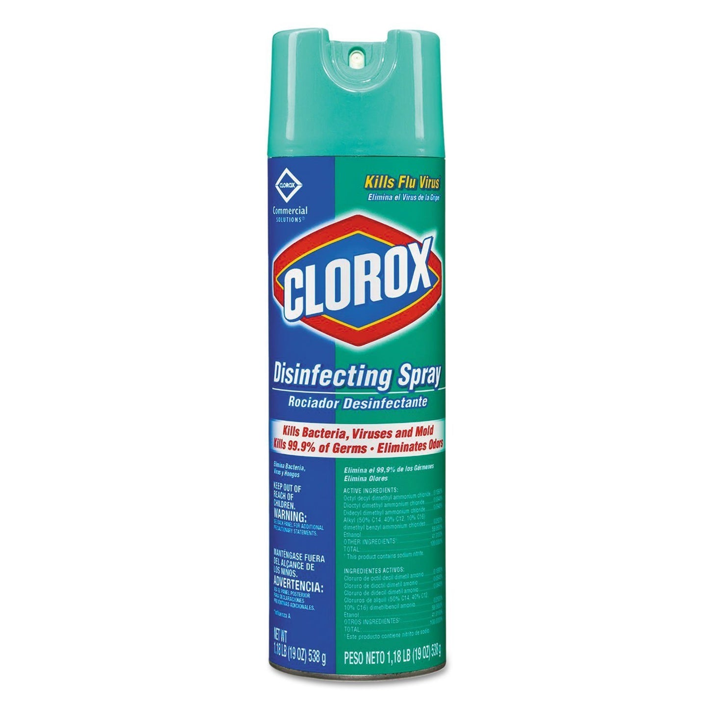 Clorox Disinfecting Spray Multi-Surface Cleaner, Kill Bacteria, Viruses and Mold, Eliminate Odors, 19 Oz - 12 Pack
