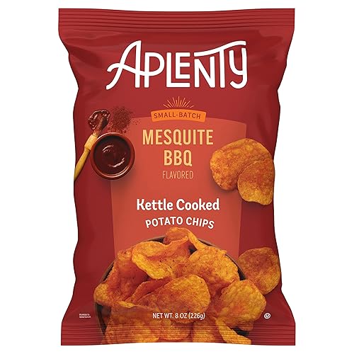 Amazon Brand, Aplenty Mesquite BBQ Kettle Cooked Potato Chips, 8 Oz