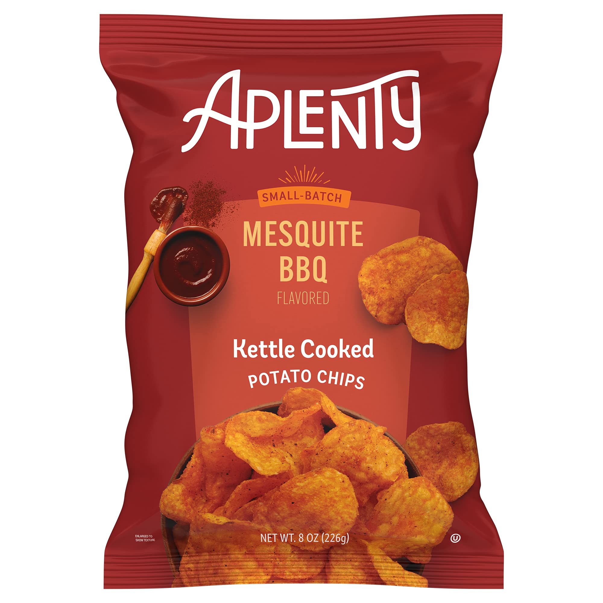 Amazon Brand, Aplenty Mesquite BBQ Kettle Cooked Potato Chips, 8 Oz