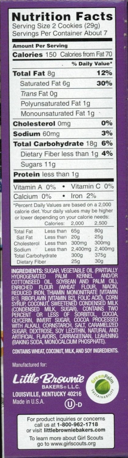 Girl Scout Samoas (Caramel deLites) Cookies, 7.5 Ounce (Pack of 4)