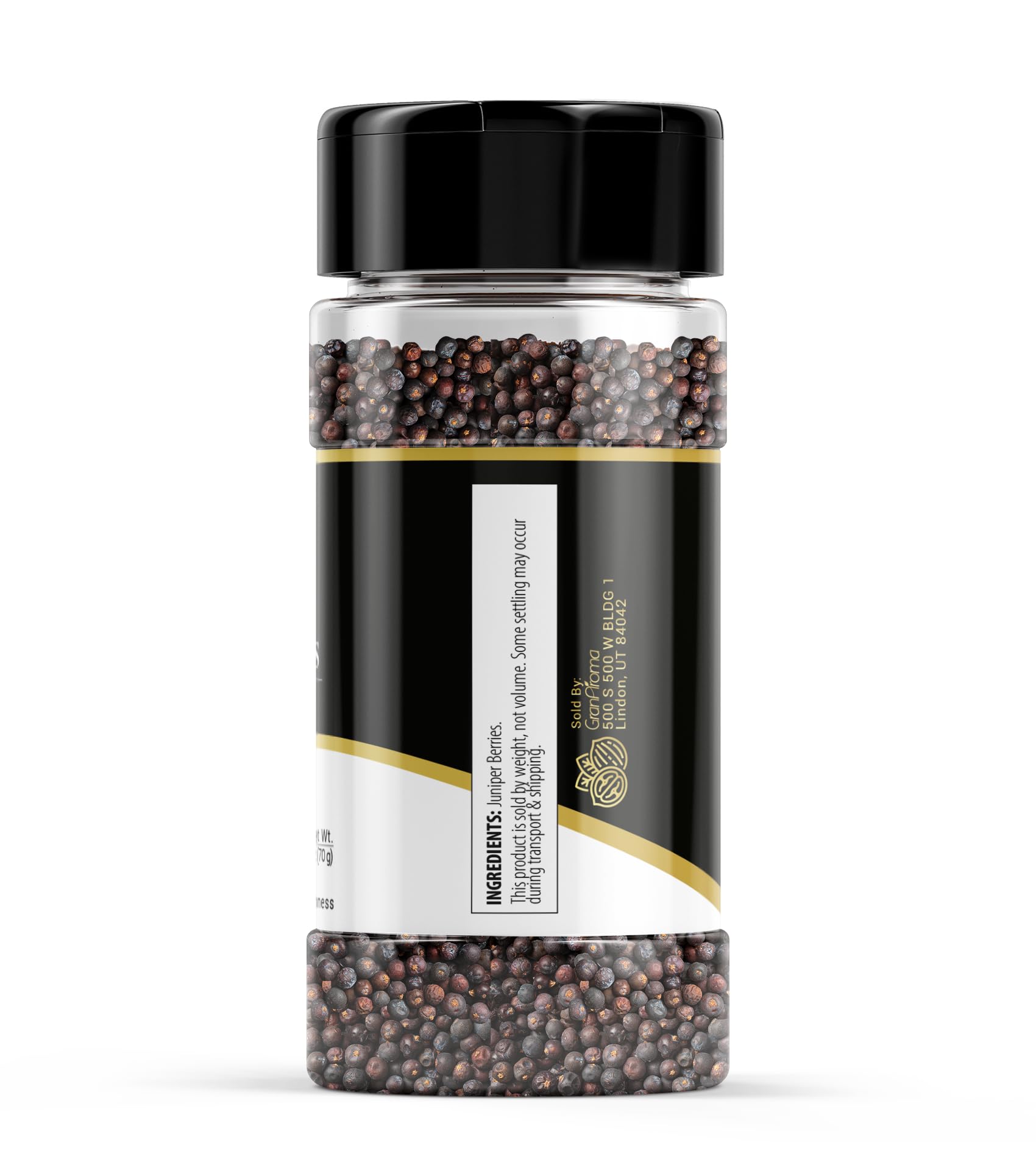 GranAroma Juniper Berries, Whole & Dried, Herbaceous Flavor, Cooking Spice (2.5 Ounce)