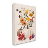 Stupell Industries Autumn Harvest Arrangement Pumpkin Pomegranate Fig Fruits, Design by Grace Popp