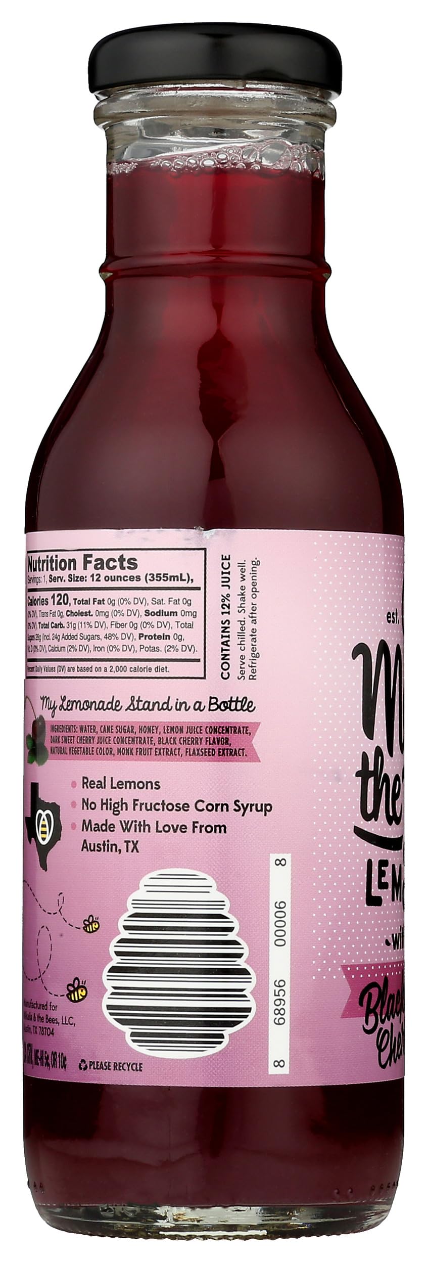 Me & The Bees, Lemonade Black Cherry, 12 Fl Oz