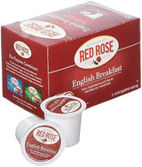 Red Rose English Breakfast Tea - 12 Single Serve Cups (1 Box)