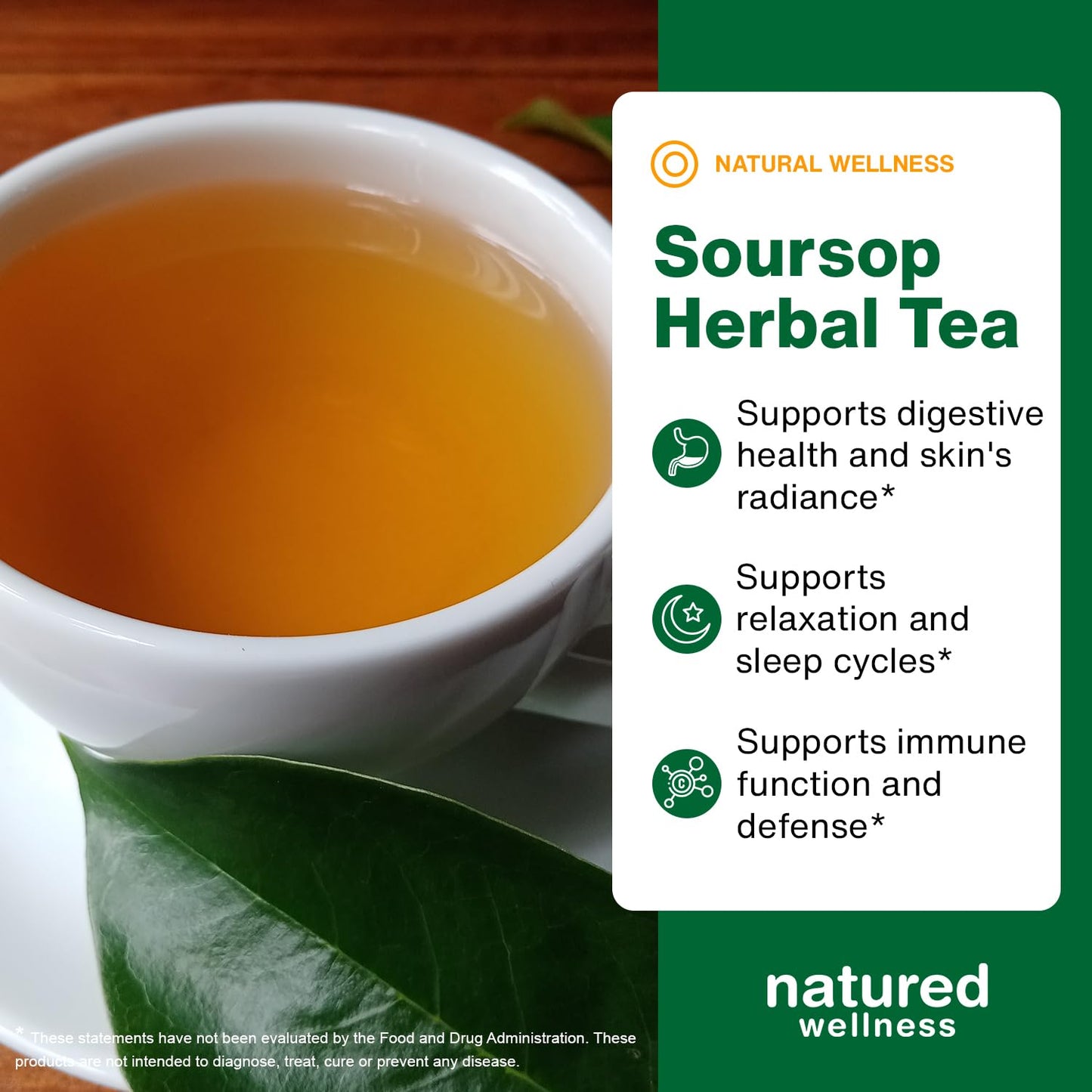 Premium Guanabana Soursop Dried Leaves 200+ Hojas De Guanabana - Wildcrafted Graviola Leaf - 100% Natural Caffeine-Free Herbal Tea Loose Leaves