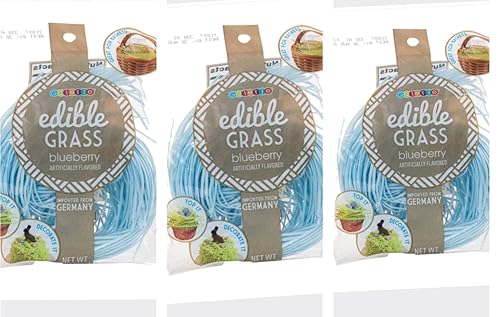 Grandys Candys Edible Easter Grass- Green Apple, Blueberry, Strawberry, & Multi Flavored Bundle-Fun and Delicious Way to Complete Your Easter Baskets