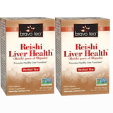 Bravo Tea Reishi Liver Health Caffeine Free, 20 Tea Bags, 2 Count