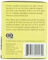 Uncle Lee's Tea Organic Lemon Ginger Green Tea, 100% Natural Premium Green Tea Bags, Fresh Flavor, Enjoy with Honey, Hot Tea or Iced Tea Beverages, 4
