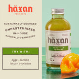 Haxan Ferments Tomatillo Poblano Hot Sauce (4 oz, 2 Count) - Mild Heat (Level 1/5) - Lacto-Fermented for Umami Depth - Made with Green Apples & Fresh