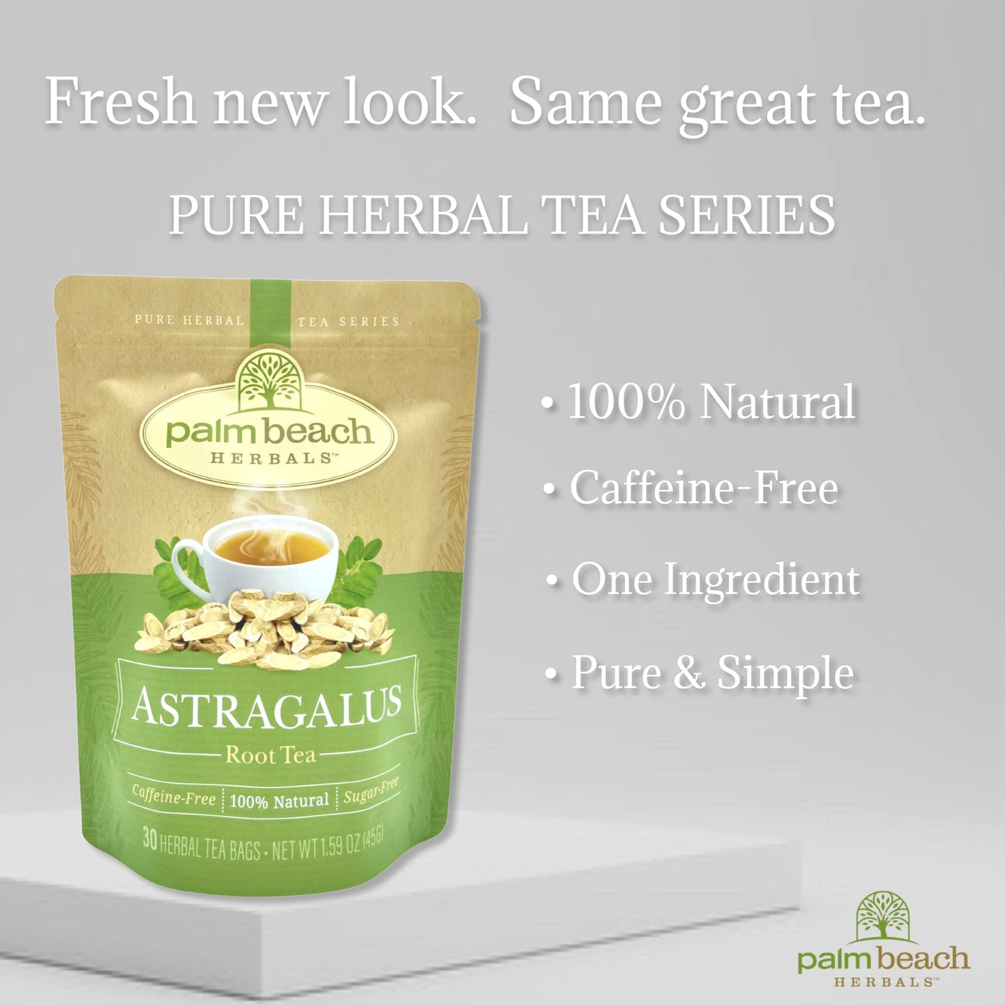Palm Beach Medicinal Herbs - Astragalus Root Tea - Pure Herbal Tea Series (30 Tea Bags) 100% Natural