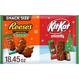 KIT KAT and REESES Assorted Milk Chocolate Snack Size, Christmas Candy Bag, 18.45 oz
