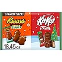 KIT KAT and REESES Assorted Milk Chocolate Snack Size, Christmas Candy Bag, 18.45 oz