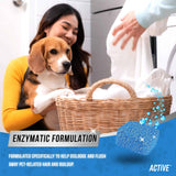 ACTIVE Washing Machine Cleaner for Pet Owners Enzymatic Deep Clean Descaler for Cat & Dog Hair, Urine, Odor, Residue, 24 Septic-Safe Tablets for Top