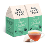 Big Heart Tea Co. Tea Bags - Royal Treatmint Lavender Mint - Certified Organic, Ayurvedic Herbal Decaf Tea in Zero Plastic Sachets - Small Batch