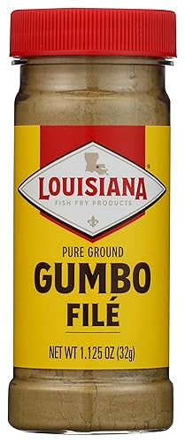 Louisiana Fish Fry Gumbo File 1.125oz (Pack of 1) - Authentic Louisiana-Style Gumbo Thickener - Made From Dried Sassafras Leaves