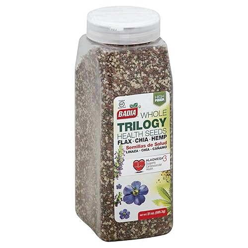 Badia Whole Trilogy Health Seeds, Gluten Free, 21 Ounces (Pack Of 4)