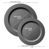 Disposable Plastic Plates, Heavy Duty Matte Round Design Dinnerware, 120 pcs Bulk Order Party Supplies For Wedding, Birthday & All Occasions (120 pcs