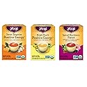 Yogi Tea - Morning Energy Variety Pack (3 Pack) Includes Peach Bergamot Bright Day, Sweet Tangerine Positive Energy, Spiced Blackberry Focus - 48