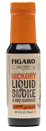 Figaro - Louisiana's Hickory Liquid Smoke & BBQ Marinade, 4 Ounce, Slow Roasted Hickory Flavor Indoors and Out