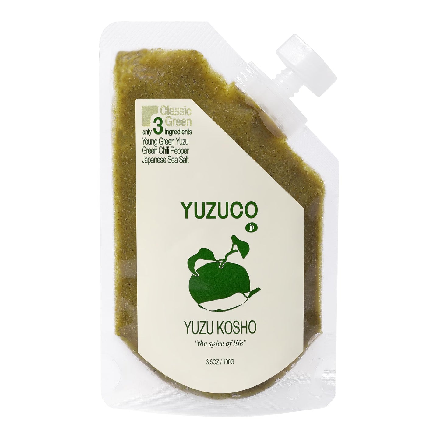 YUZUCO - Yuzu Kosho - 3.5oz (100g) - Loved by Chefs - Citrus, Salt and Spice - Classic Green - Made in Japan