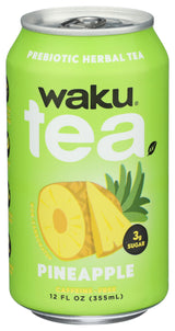 Waku, Tea Prebiotic Herbal Pineapple, 12 Fl Oz
