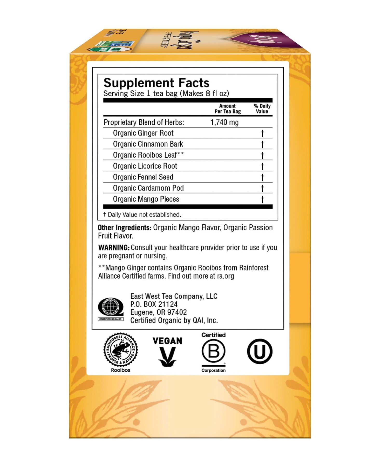 Yogi Tea, Mango Ginger, 16 ct