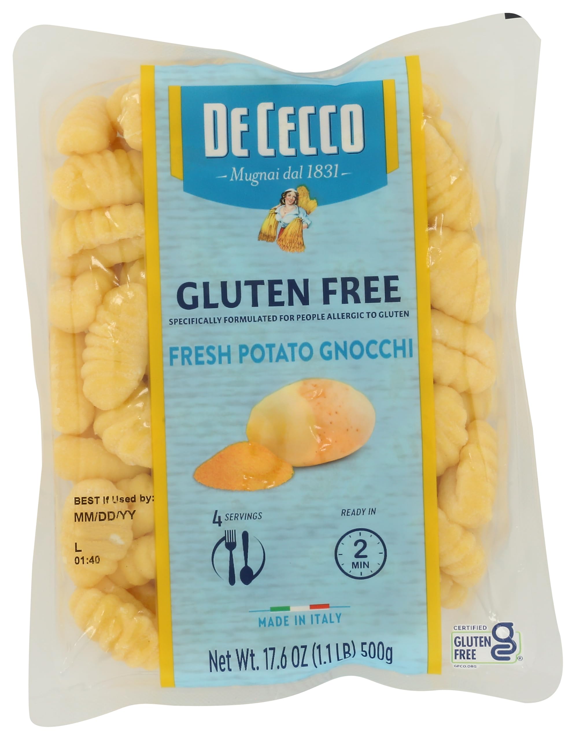 De Cecco Pasta Gluten Free Potato Gnocchi, 17.6 OZ
