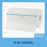 Georgia-Pacific, Pacific Blue Ultra, 9" Paper Towel Rolls (26610), White, 6 Rolls per Case, 400' per Roll