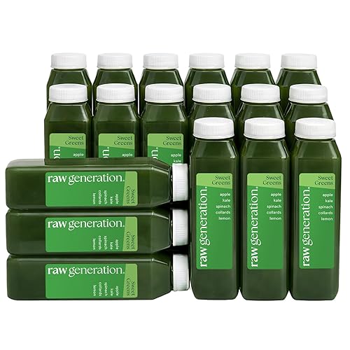 Raw Generation Sweet Green Juice Pack - Cold Pressed Juice/Boost Energy with Plant Based Nutrients Juices/A More Delicious Way to Get Your Sweet Green