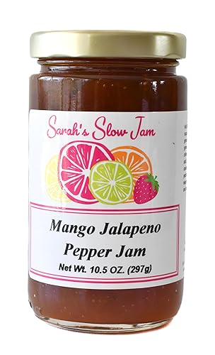 Mango Jalapeno Pepper Jam Taste the Tropics with our award-winning Mango Jalapeno Pepper Jam! No corn syrup. Vegan, plant based and delicious!