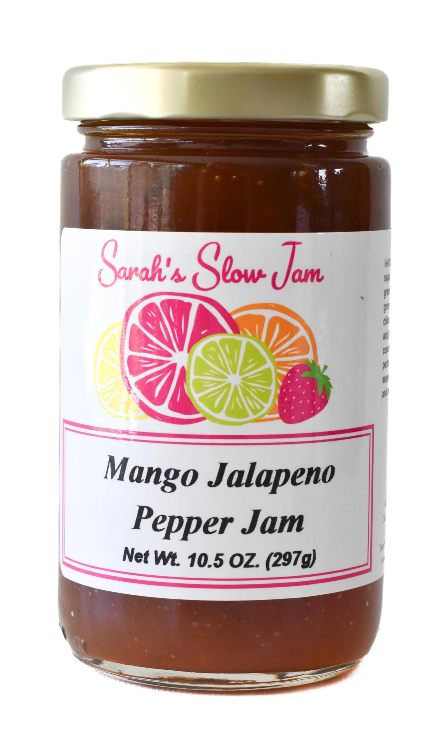Mango Jalapeno Pepper Jam Taste the Tropics with our award-winning Mango Jalapeno Pepper Jam! No corn syrup. Vegan, plant based and delicious!