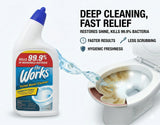 The Works Toilet Bowl Cleaner Disinfectant Removes Rust Lime Scale and Hard Water Stains Kills 99.9% of Household Bacteria 24 fl oz (Pack of 6)