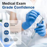 Schneider Blue Vinyl Synthetic Exam Gloves, Large, Case of 1000, 4-mil, Powder-Free, Latex-Free, Non-Sterile, Disposable Gloves