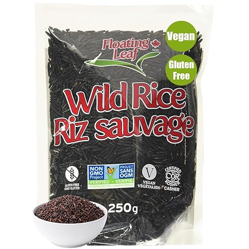 Floating Leaf Pure Long Grain Wild Rice - Non-GMO & Gluten free | Organic Wild Rice Riz Sauvage (Pack of 1) 8 oz | All Natural Vegan Healthy Food for The Whole Family
