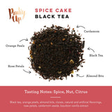 Pinky Up Spice Cake Black Tea, Full Leaf with Spices, Almond, Citrus & Bourbon Vanilla Extract, 15 Sachets, Orange Spice Tea, Rich, Warm Flavors, Self