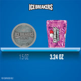 ICE BREAKERS Ice Cubes Raspberry Sorbet Flavored Sugar Free Chewing Gum Bottles, 3.24 oz (6 Count, 40 Pieces)