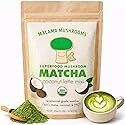 Malama Ceremonial Grade Matcha Coconut Latte Powder - Premium Japanese Matcha Green Tea Powder with Organic Lion’s Mane - Organic, Gluten-Free, Vegan