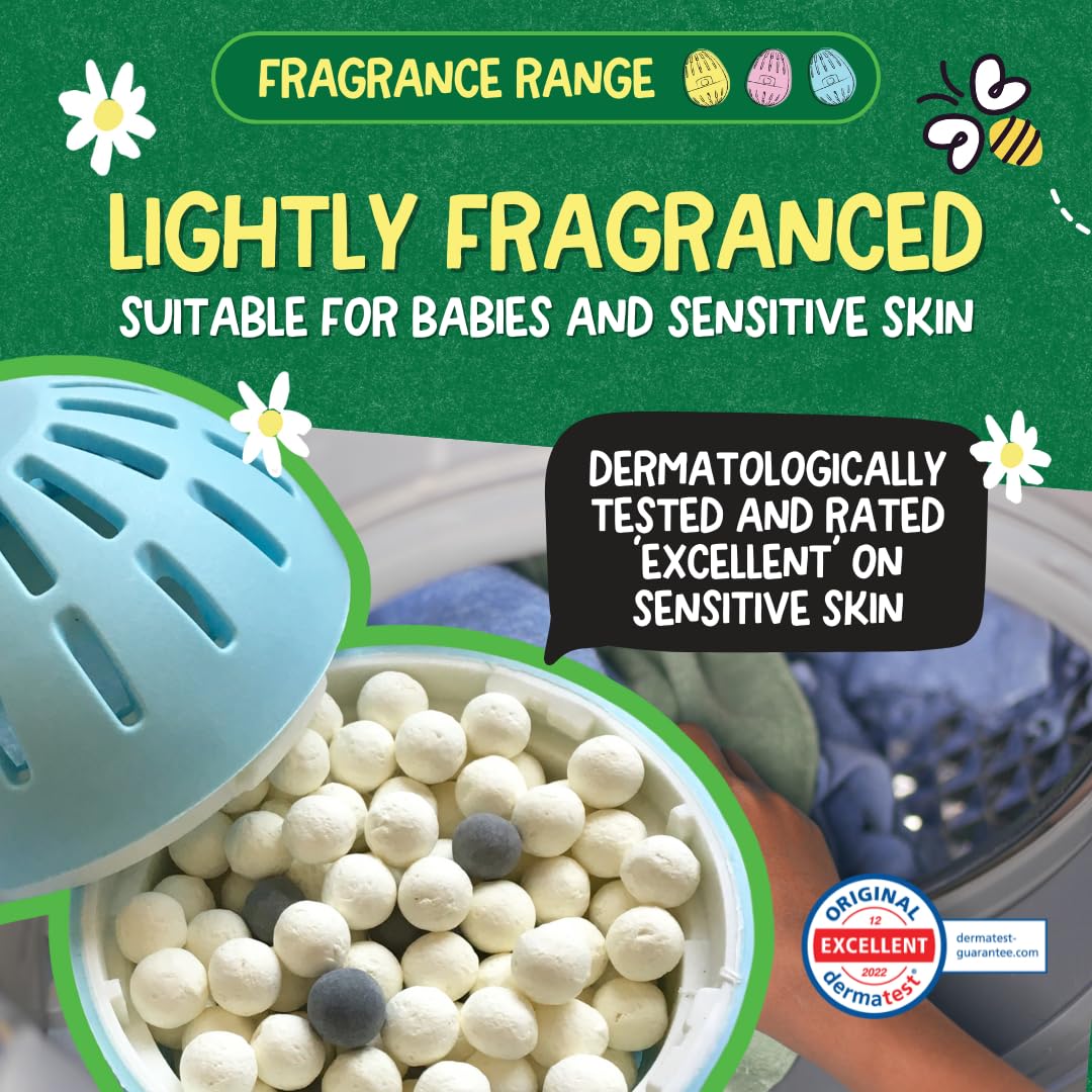 Ecoegg Laundry Egg Refill Pellets, 50 Loads, Fresh Linen, Sensitive Skin Laundry Detergent