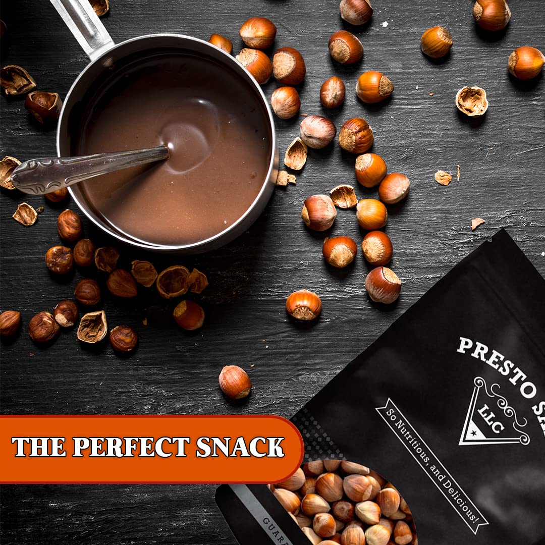 Presto Sales Filberts Hazelnuts Raw In Shell - 80 oz. (5 lbs.) Resealable Bag - Non-GMO, Gourmet and Savory Flavor Hazelnuts Natural Healthy