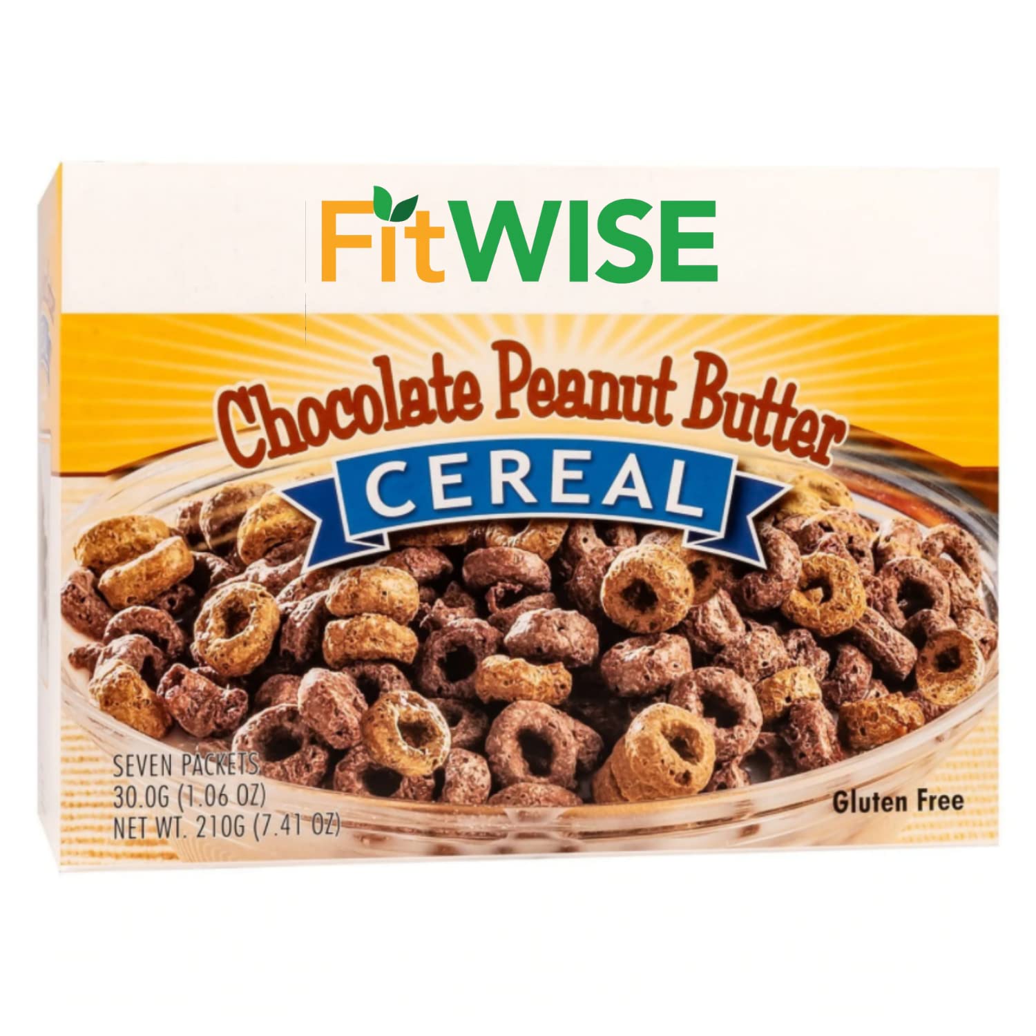 FITWISE - High Protein Cereal, 15g Protein, Low Sugar, Ideal Protein Compatible, 7 Servings Per Box (Chocolate Peanut Butter)