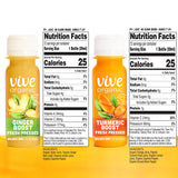 Vive Organic Immune Support Ginger Shot + Turmeric Shot Variety Pack, Cold-Pressed Ginger Root & Turmeric, Gluten Free, Vegan, Immunity Booster, 2 Fl