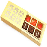 Ghasitaram Gifts Valentine Gifts - Valentine Chocolates Ghasitaram Gifts - Golden 6 Pcs Valentine Special Chocolates 80gm